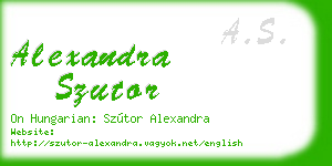 alexandra szutor business card